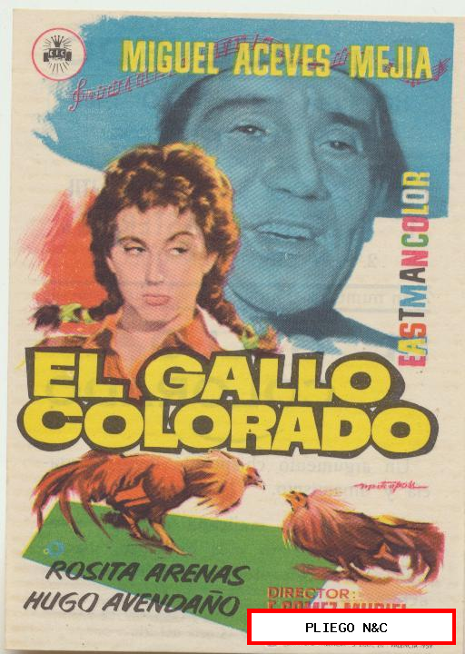 El Gallo colorado. Sencillo de CIC Films. Cine Quevedo-Coria del Río 1960