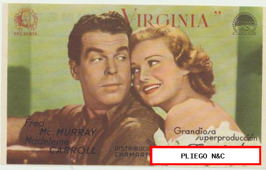 Virginia. Sencillo de Paramount. Monumental Cinema 1946