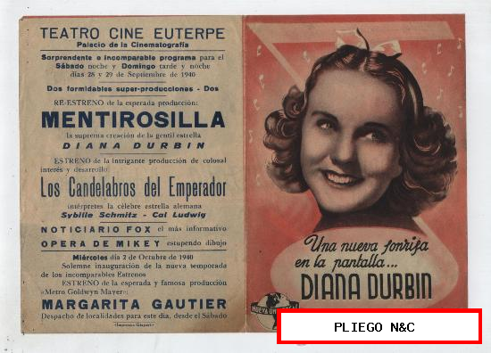 Mentirosilla. Doble de Universal. Teatro Cine Euterpe 1940