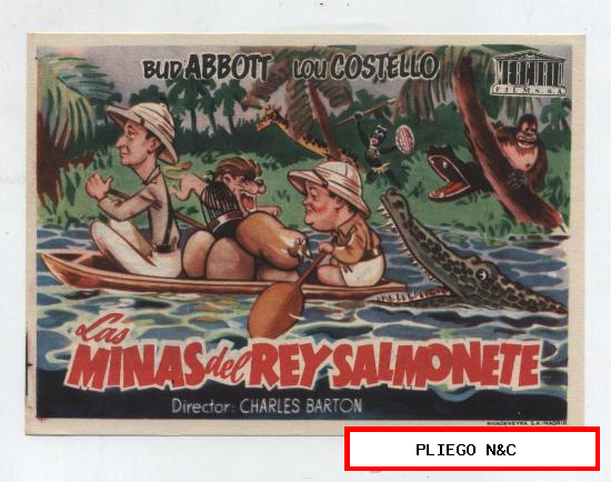 Las Minas del Rey Salmonete. Sencillo de Mercurio-Cine Mari-León 1953