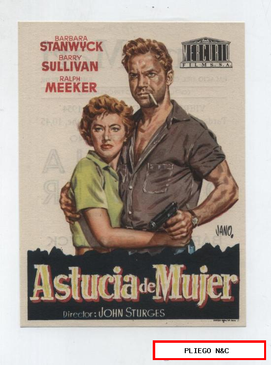 Astucia de mujer. Sencillo de Mercurio. Cine Mari-León 1954