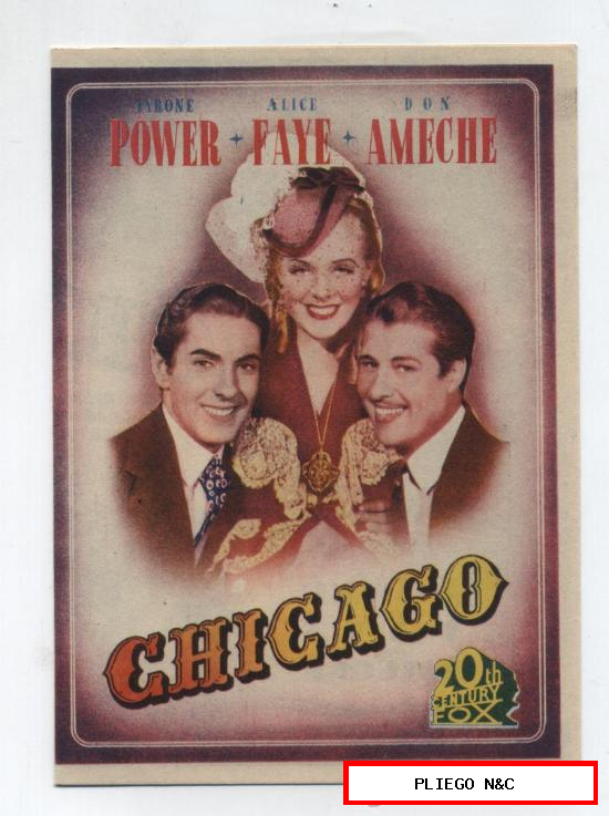 Chicago. Doble de 20Th Century Fox. Cine Mari-León 1943
