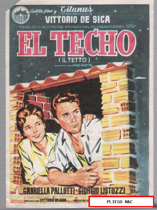 El Techo. Sencillo de Castilla Films. Cine Gades 1958