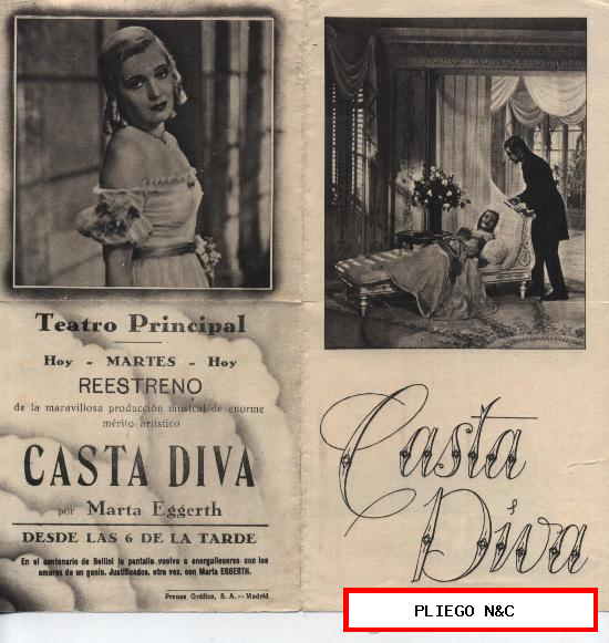 Casta Diva. Doble de U Films. Teatro Principal