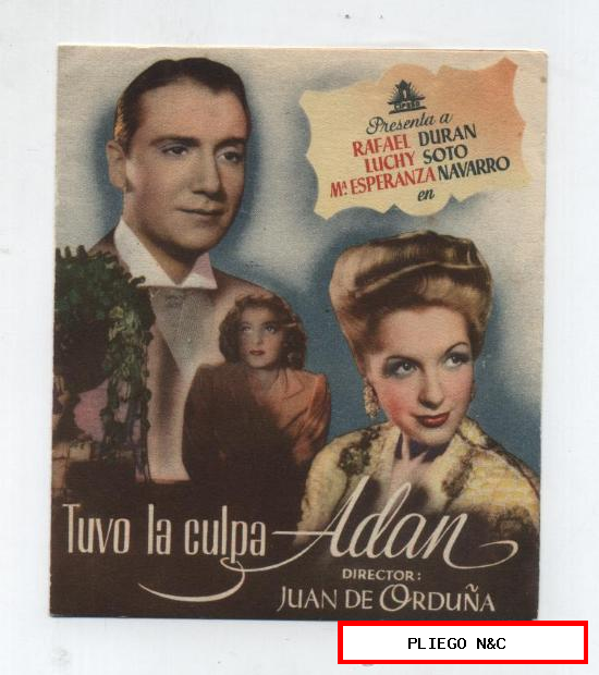 Tuvo la culpa Adán. Doble de Cifesa. Monumental Cinema 1945