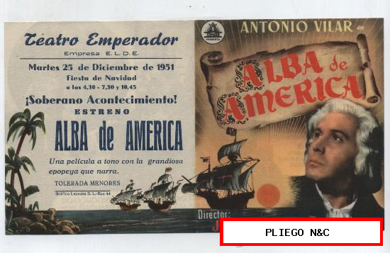 Alba de América. Doble de Cifesa. Teatro Emperador-León 1951