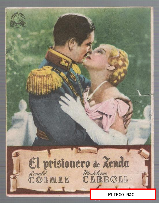 El prisionero de Zenda. Sencillo de Mercurio. Aliatar Cinema 1942
