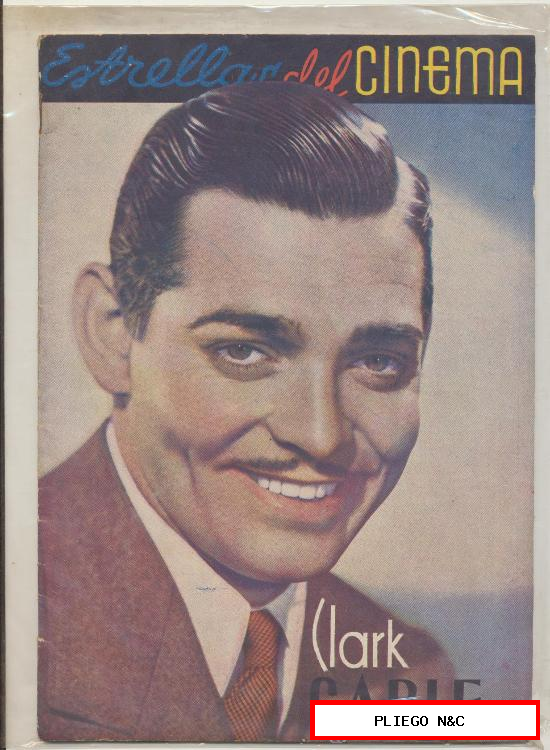 Estrellas del Cinema. Clark Gable. Ediciones Cinovel