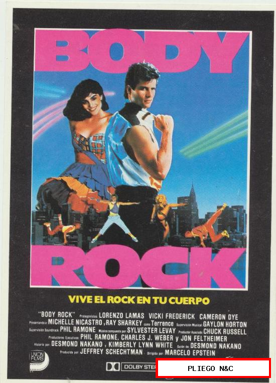Body Rock. Sencillo de Unión Films. Cine Palacio Central-Sevilla