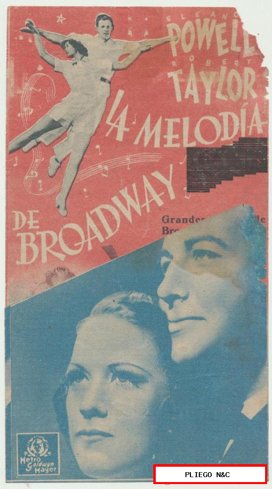 La Melodía de Broadway. Doble de MGM. Cine Florida-Sevilla