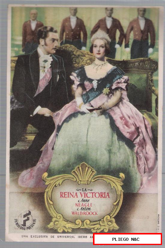 La Reina Victoria. Sencillo de Filmófono. Cine Victoria 1945