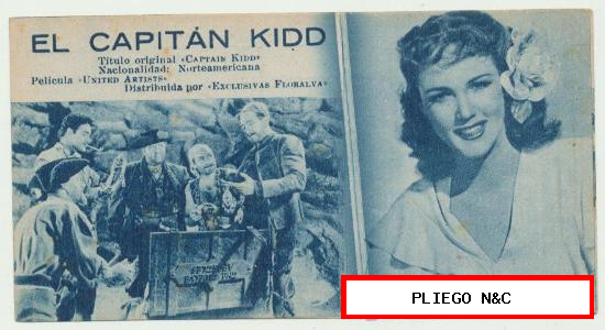 El Capitán Kid. Tarjeta ficha de United Artists. 189