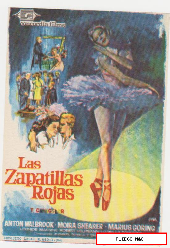 Las Zapatillas Rojas. Sencillo de Concordia films