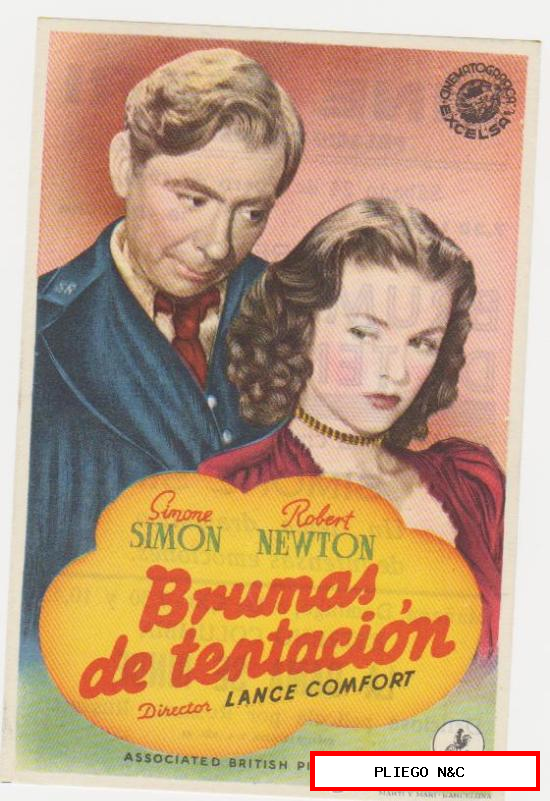 Brumas de tentación. Sencillo de Excelsa. Cine Mari-León 1948