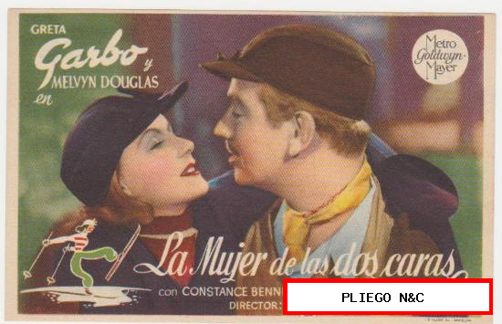 La mujer de las dos caras. Sencillo de MGM. Palacio Cinema 1945. ¡IMPECABLE!