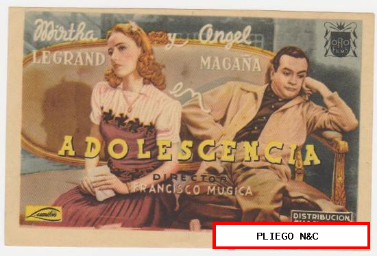 Adolescencia. Sencillo de Chamartín. Cine Español-Andújar 1948. ¡IMPECABLE!
