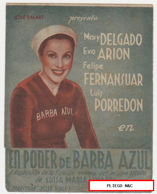 En poder de Barba Azul. Doble de J. Balart. Cine Cataluña 1951