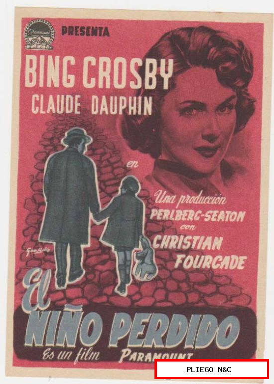 El Niño perdido. Sencillo de Paramount. Cine Martinense 1955. ¡IMPECABLE!
