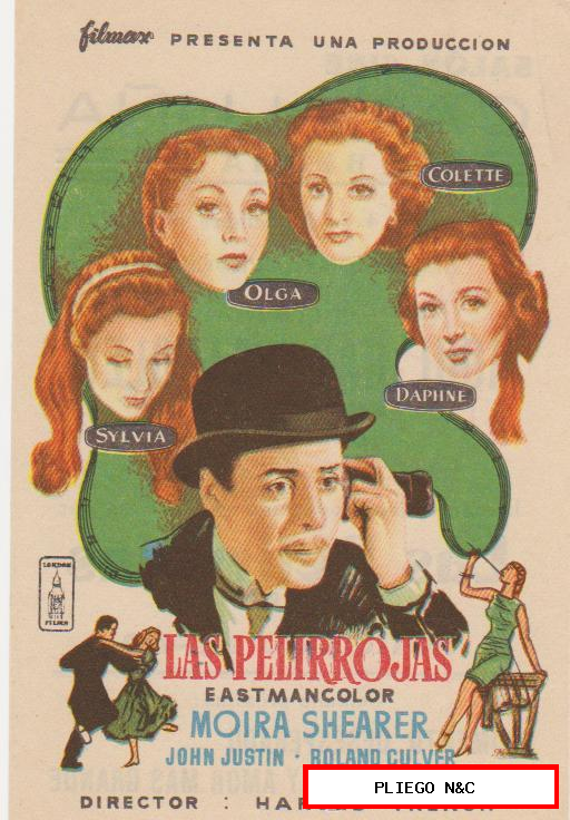 Lasa Pelirrojas. Sencillo de Filmax. Cine Cataluña-Berga 1956