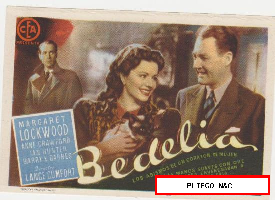 Bedelía. Sencillo de CEA. Cine Mari-León 1947. ¡IMPECABLE!