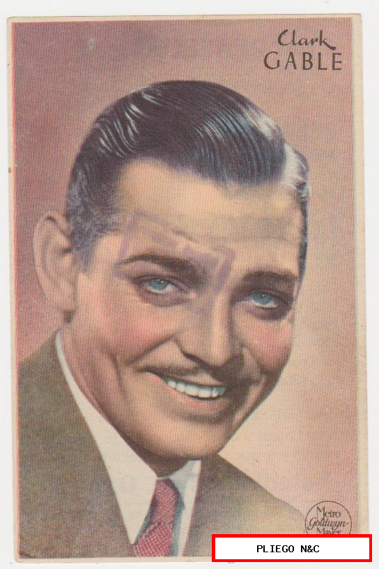 Clark Gable. Sencillo de MGM para anunciar: La tragedia de la Bounty. Cine Perelló 1945
