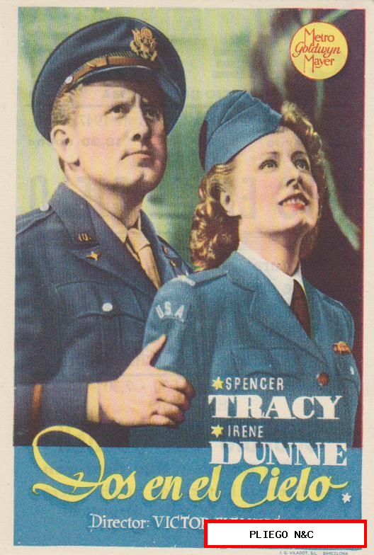 Dos en el Cielo. Sencillo de MGM. Cine Mari-León 1947. ¡IMPECABLE!