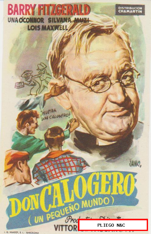 Don Calogero. Sencillo de Chamartín. Cine Mari-León 1953. ¡IMPECABLE!