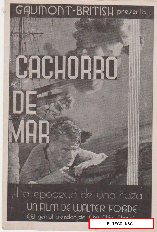 Cachorro de mar. Doble de Gaumont British, Teatro Llorens-Sevilla 1936