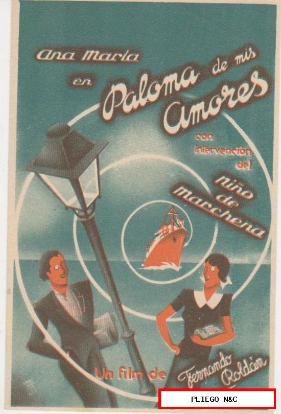 Paloma de mis Amores. Programa doble de F. Roldán. Cine Municipal-Cádiz 1935