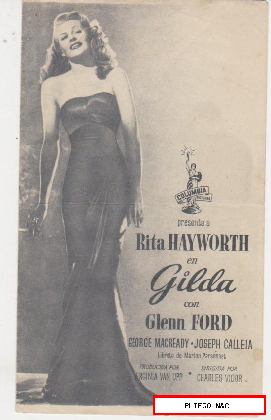 Gilda. Doble de Columbia Films