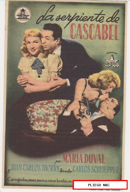 La serpiente de Cascabel. Sencillo de Cifesa. Majestic Cinema 1951