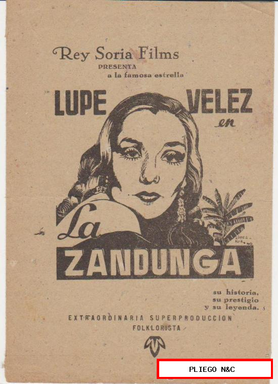 La Zandunga. Doble Cancionero de Rey Soria Films