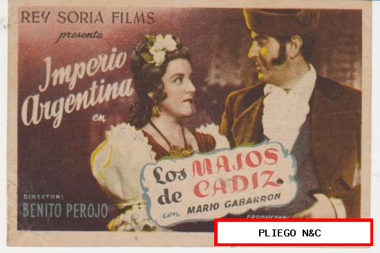 Los Majos de Cadis. Sencillo de Rey Soria Films. Cine Español-Andújar