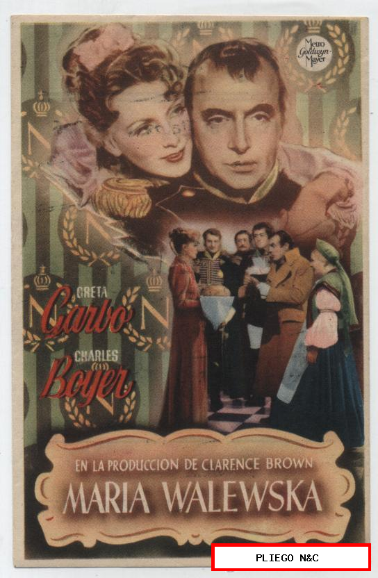 María Walewska. Sencillo de MGM. Cinema San Miguel 1946