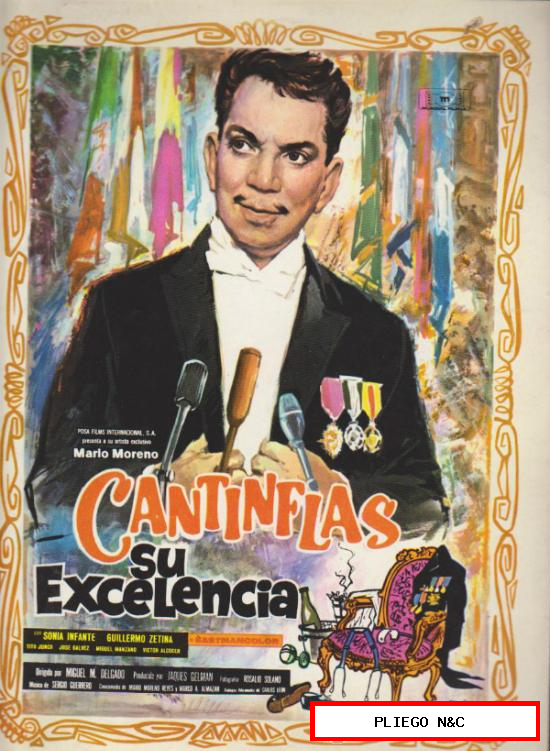 Cantinflas Su Excelencia. Guía tríptico de Posa Films