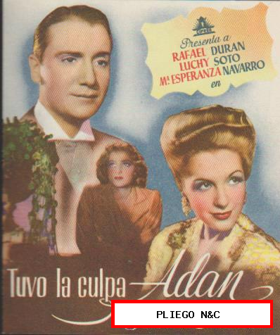 Tuvo la culpa Adán. Doble de Cifesa. Cine Mari-León 1945. ¡IMPECABLE!