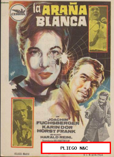 La Araña Blanca. Sencillo de Cepicsa. Cine Duque-Málaga 1967