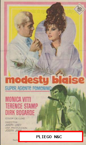 Modesty Blaise. de 20Th Century. Ideal Cinema-Calahorra 1968. ¡IMPECABLE!