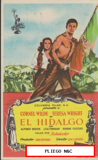 El Hidalgo. Sencillo de Columbia. Cinema Valira-Seo de Urgel 1955. ¡IMPECABLE!
