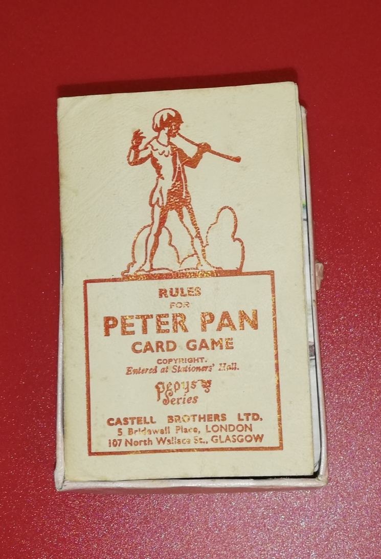 Baraja de cartas de Peter Pan (card game). Pepys Series. Mediados siglo XX. Muy bonita y escasa