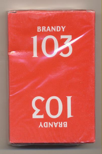 Baraja. Publicidad Brandy 103. Precintada