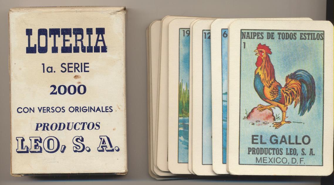 Naipes Lotería 1ª Serie. 54 cartas. Productos Leo. México