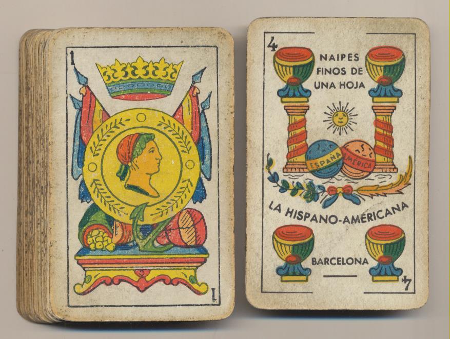 Baraja La Hispano- Americana. 48 cartas. Juan Roura. Barcelona. circa 1930