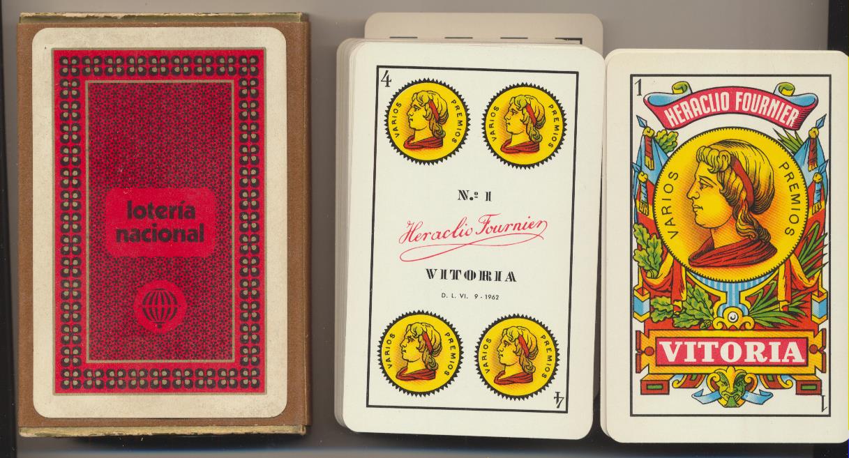 Baraja Española. Lotería Nacional. 40 cartas. Heraclio Fournier 1962
