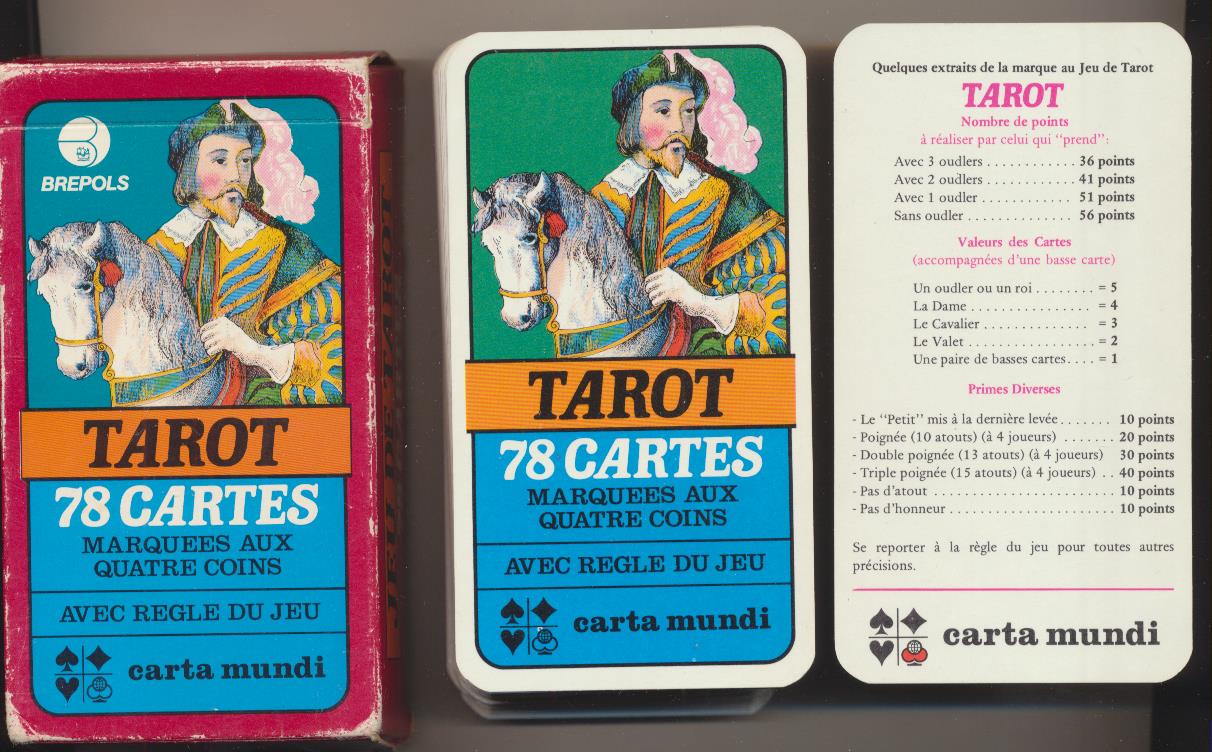 Tarot 78 cartes Brepols. Carta Mundi, Paris. SIN USAR