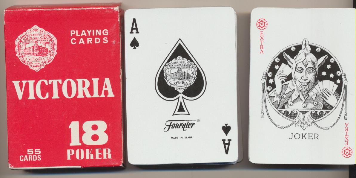 Baraja de Póker. 55 cartas. Fournier nº 18