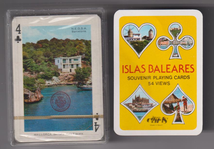 Baraja Islas Baleares, 54 Vistas. Naipes Comas. SIN USAR, PRECINTADA y Estuche