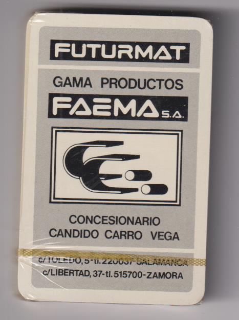 Baraja Española. Comas. Publicidad de Futurmat, Faema. SIN USAR, PRECINTADA