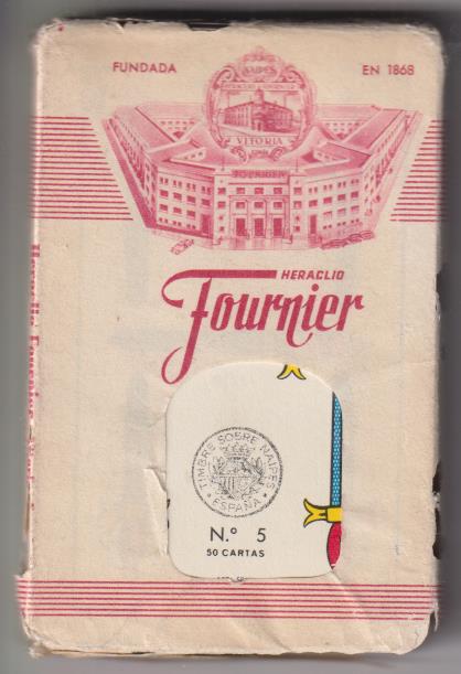 Baraja Española Fournier nº 5. 50 cartas. Año 1962. SIN USAR