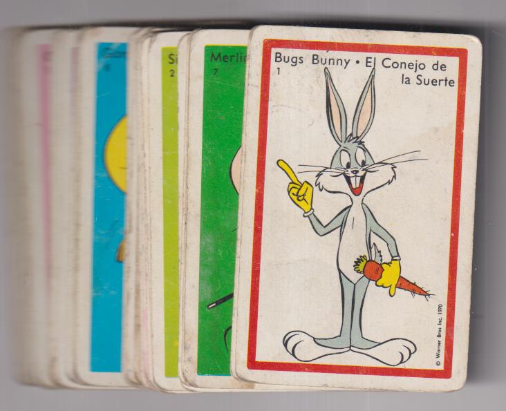 Bugs Bunny y otros personajes de dibujos animados, 32 naipes naipes Fournier 1970